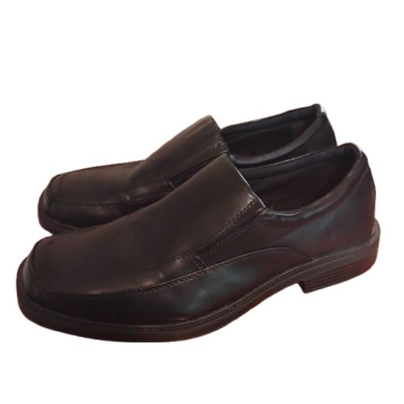 hunter's bay Other - Men's Slip On Leather Black Shoes Size 10 Business Casual Work Wear Office Style